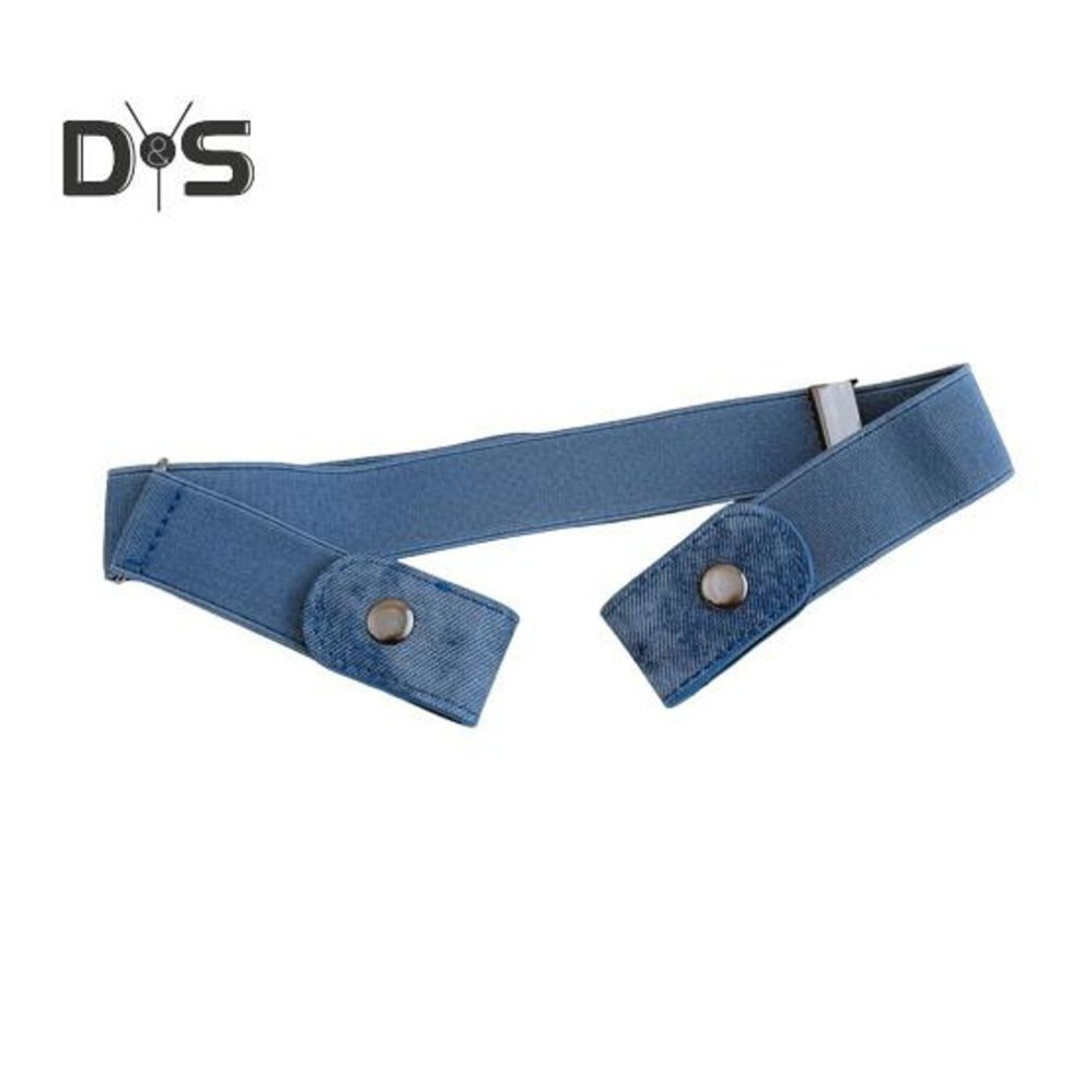(light blue) Lazy Belt Comfortable Elastic Design Faux Leather Waistband Adjustable Fit Invisible Jeans Belt Daily Wear