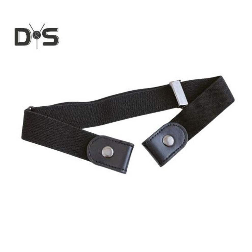(black) Lazy Belt Comfortable Elastic Design Faux Leather Waistband Adjustable Fit Invisible Jeans Belt Daily Wear