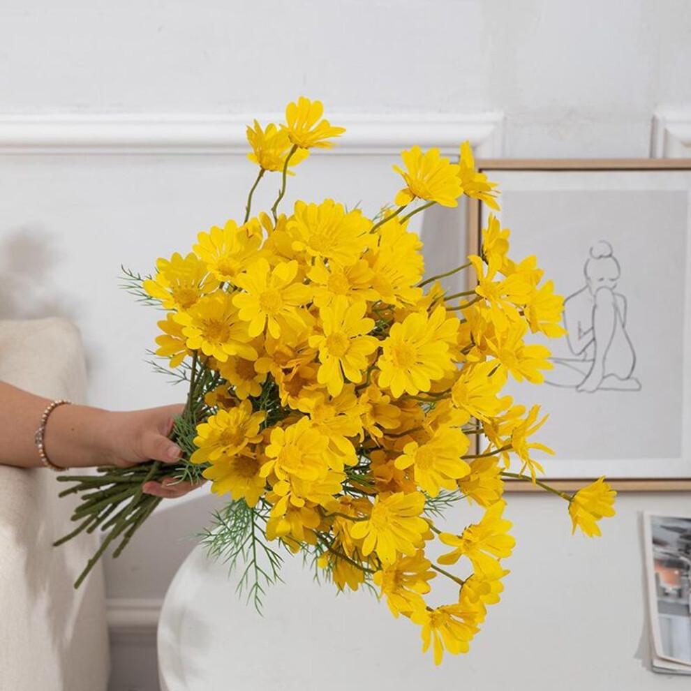 (yellow) "artificial Chamomile & Small Daisy Bouquet: Decorative Home Furnishings