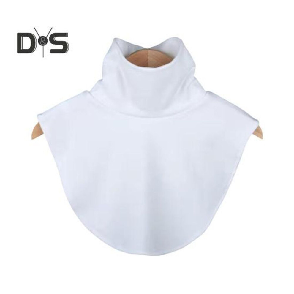 (white) Women Fake Collar Elastic Solid Color High Collar Autumn Winter Versatile Casual Style Bottom False Collar