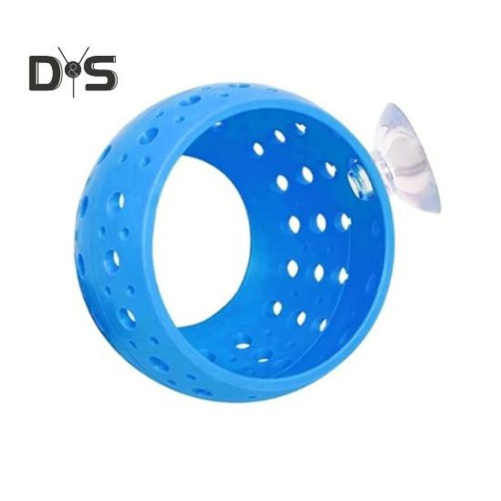 (blue) Betta Fish Tunnel Toy Aquarium Fish Hideout with Suction Cup Small Fish Hiding Resting Shelter Shrimp Cave for Fish Tank Decor