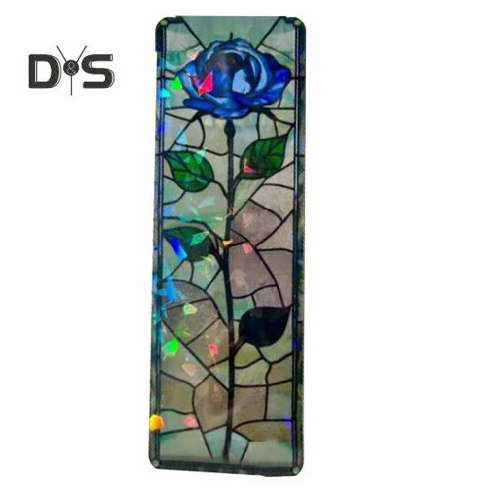 (as the picture, B) 1/4 Pcs Forever Rose Bookmarks Holographic Stained Acrylic Roses Bookmarks Floral Page Marker Reading Accessory For Readers And Book Lovers