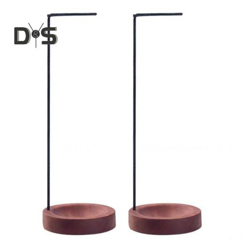 (as the picture, 2 Sets) Upside Down Incense Burner Metal Frame Incense Stick Holder With Wooden Base Round Incense Tray For Home Decor Yoga Meditation