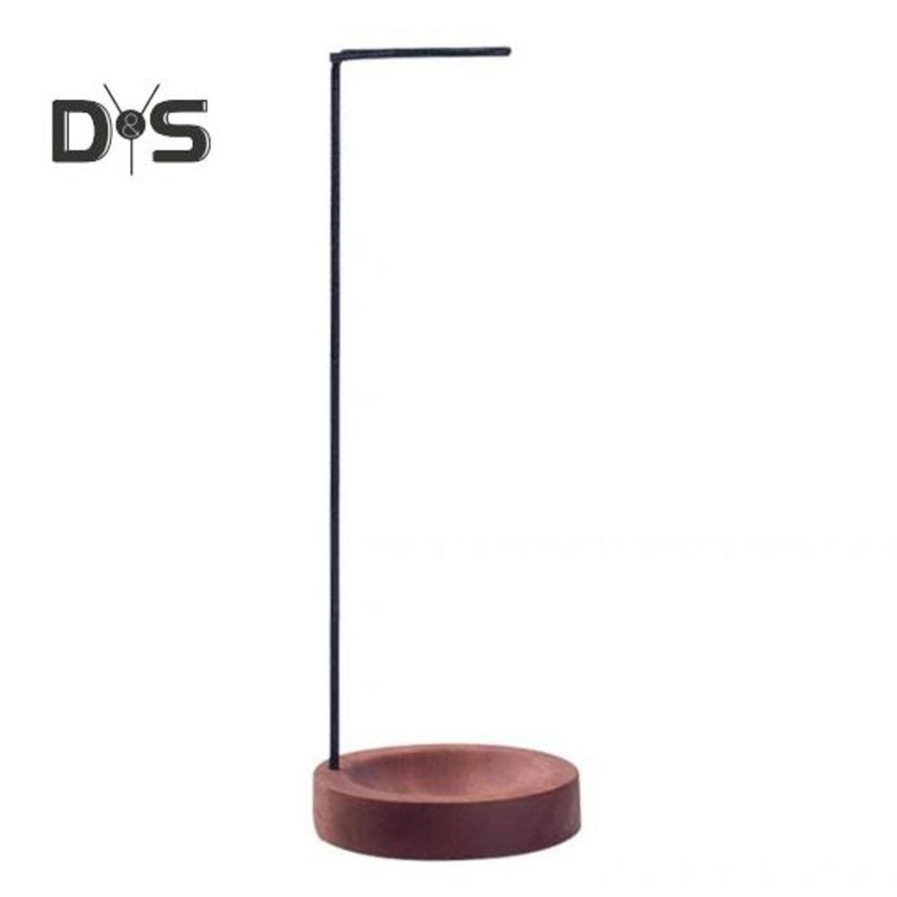 (as the picture, 1 Set) Upside Down Incense Burner Metal Frame Incense Stick Holder With Wooden Base Round Incense Tray For Home Decor Yoga Meditation
