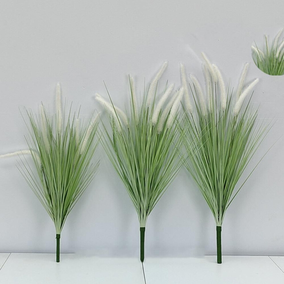 (Style 2) 5 Heads Artificial Pampas Bouquet Plastic Fake Plants Silk Onion Grass  Garden Outdoors