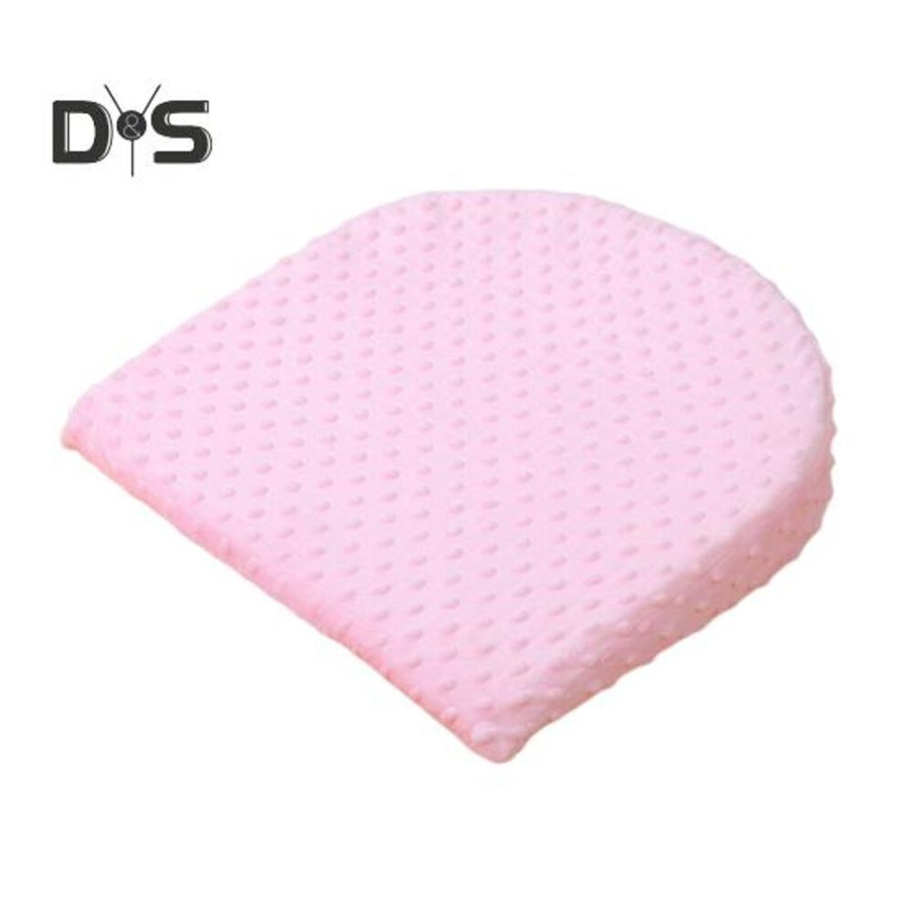 (Round, pink) Baby Feeding Pillow Memory Foam Wedge Pillow with Removable Cover Double-Sided Infant Nursing Cushion for Breastfeeding Sleeping