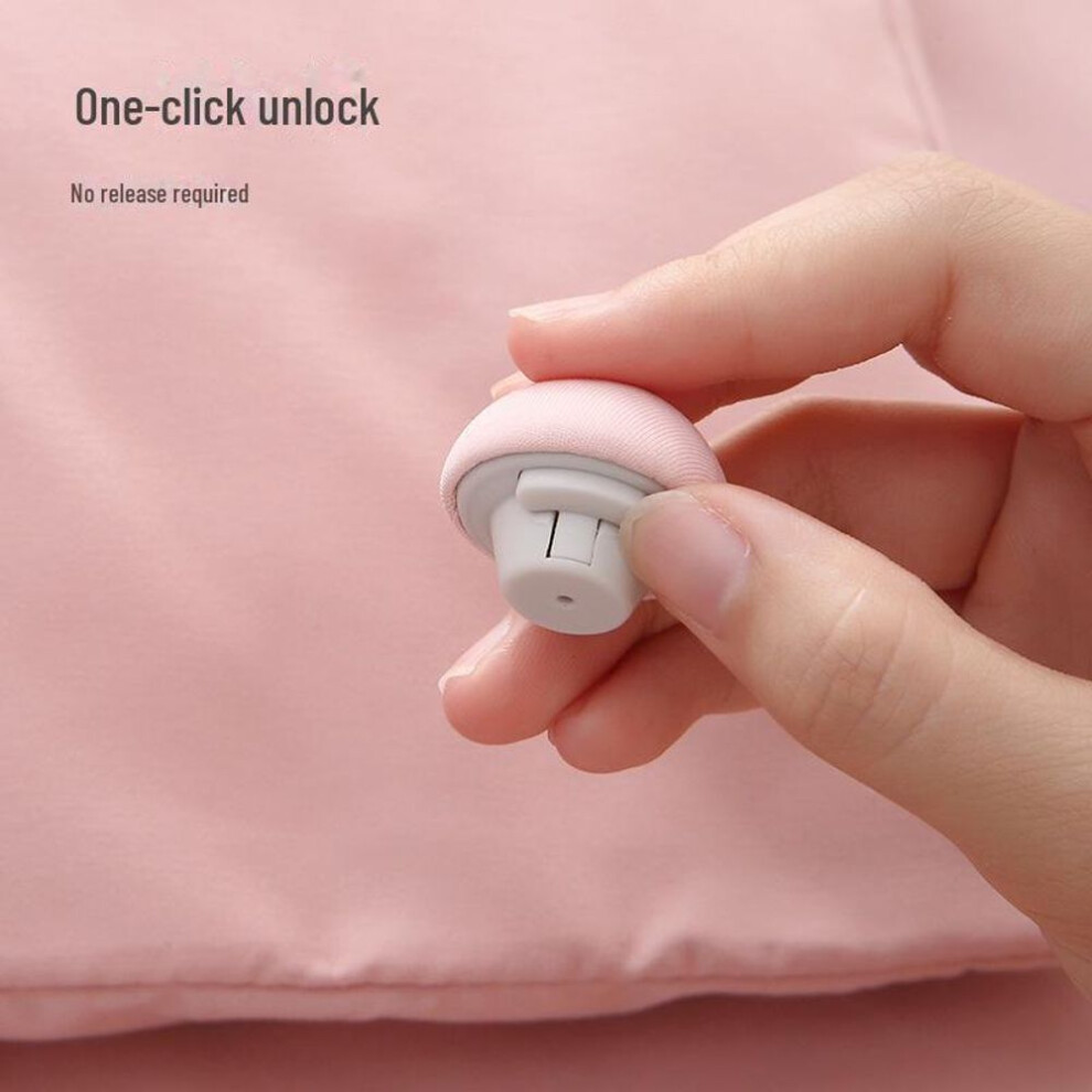 (pink) Quilt Corner Fasteners: Anti-Slip, Invisible, Safe Bed Sheet Buckles
