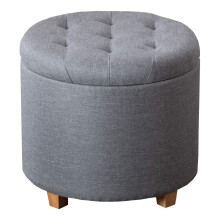 Ottoman Storage Pouffe Seat ROUND Stool