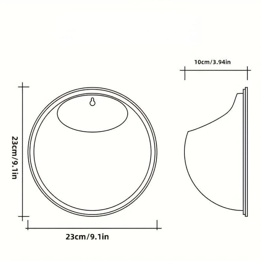 Classic Round Geometric Pattern Plastic Wall Hanging Vase With Plant Stand - Indoor And Outdoor Wall Decor For Green Plants And Flowers, Fish Bowl