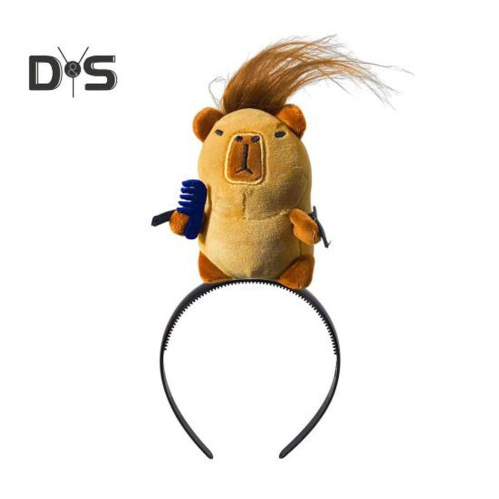 (as the picture, A) Cartoon Animal Decor Headband Mouse Plush Headwear Unique Animal-themed Hair Accessory Headwear Costume Prop