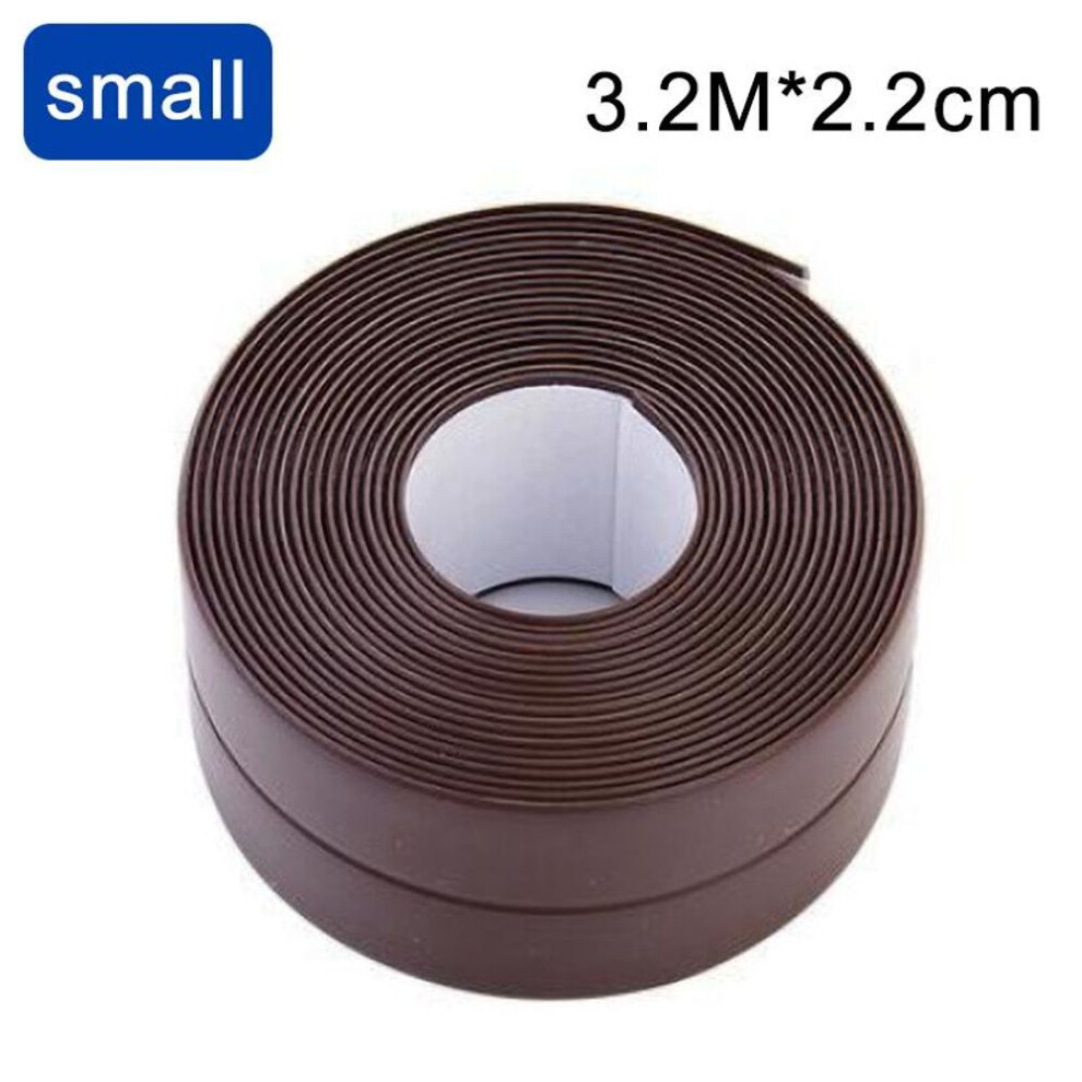 (brown, 3.2m*2.2cm) 1 Pc Bathroom Shower Sink Bath Sealing Strip Tape, Pvc Self Adhesive Waterproof Wall Sticker For Bathroom, Sink, Bathtub, Toilet