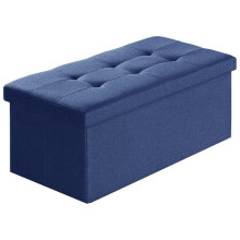 Ottoman Storage Heavy Duty Foot stool Strong Folding Storage Cube 76cm Toys Box