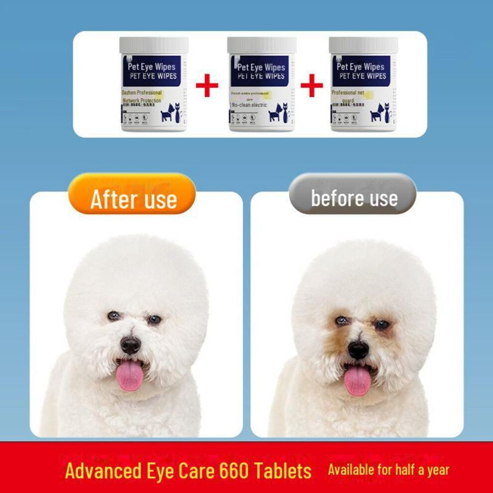 (3 bottles, as the picture) Pet Eye Wipes - Non-woven Tear Stain And Dirt Remover For Cats And Dogs