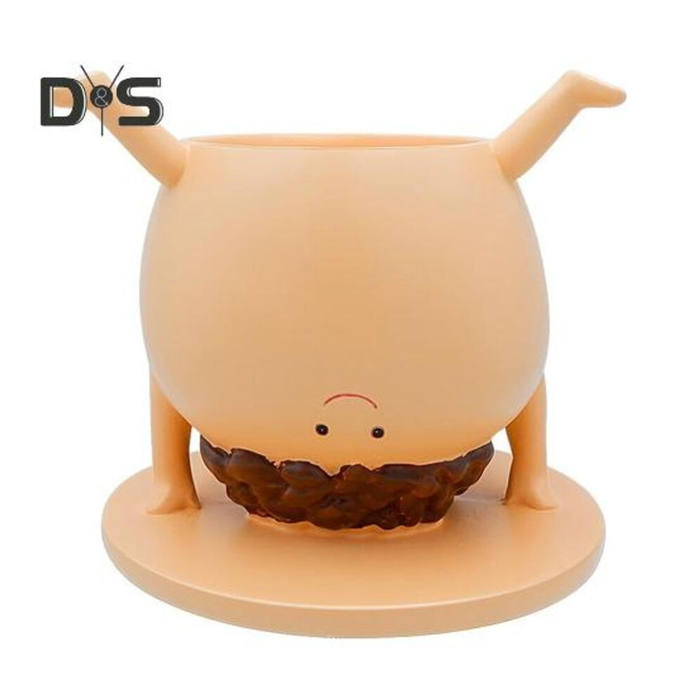 Face Planter Resin Handstand Figure Flower Pot Home Office Decor Succulent Planter With 6 Diy Stickers Birthday Gift For Men Women Plant Lovers