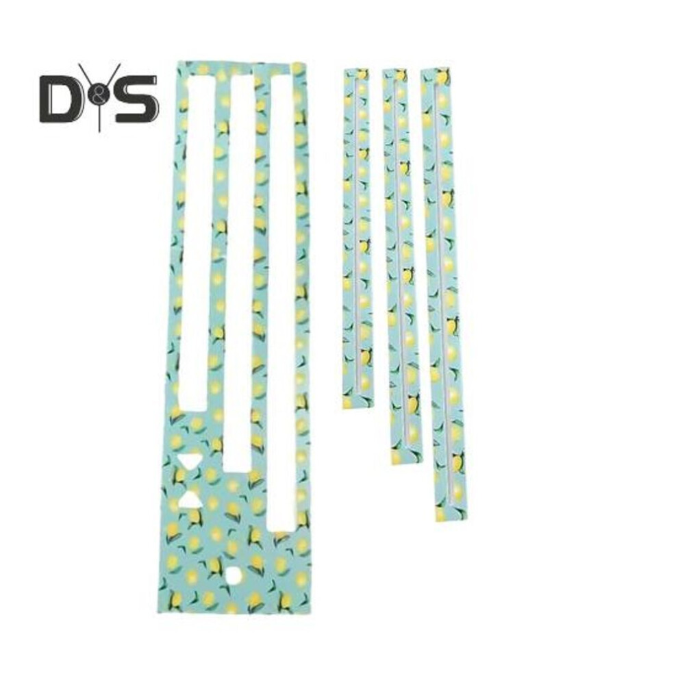 (as the picture, 1 Set) Zipper Pocket Template Acrylic Zipper Making Template Lemon Pattern Zipper Measuring Template Ruler For 7/8/9 Inch Zippers Beginners Sewing Tool