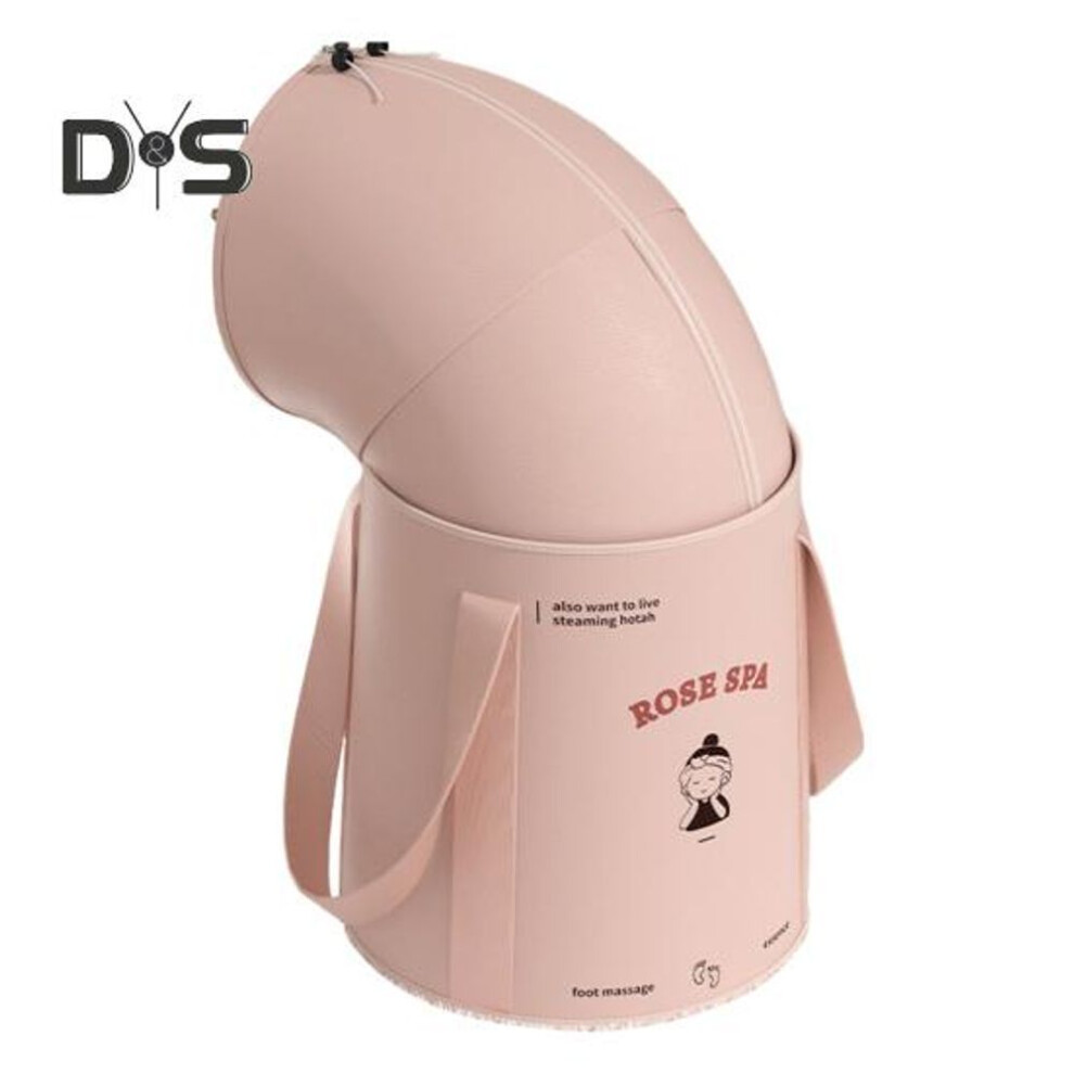 (pink) Collapsible Foot Bath Bucket With 5-layer Insulation Portable Soaking Bag Hot Cold Baths Waterproof Design Foot Spa Bucket