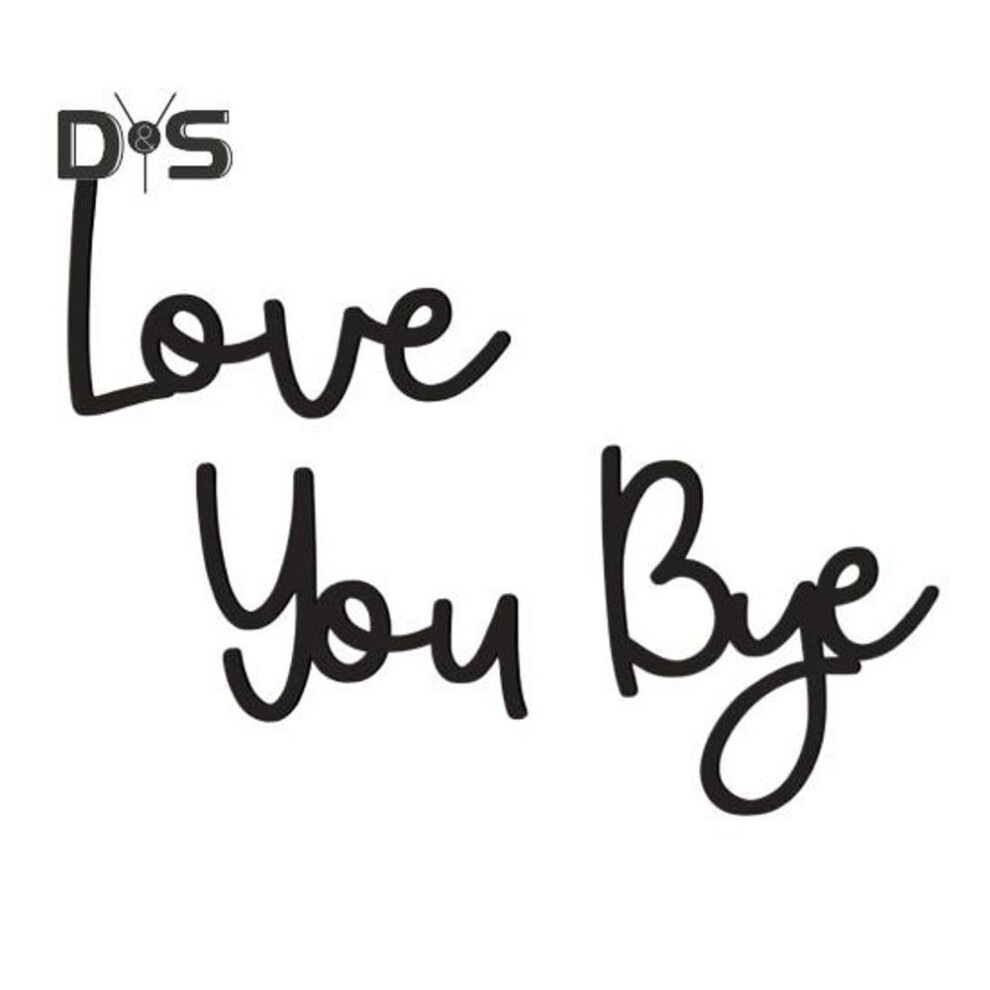 Wooden Wall Art Sign Love You Bye Wall Sign Home Decor Entryway Wall Letter Decoration for Valentine's Day Decor Living Room Door Entrance