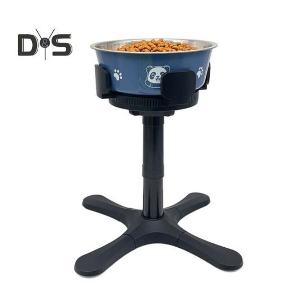 (B, as the picture) Elevated Dog Bowl Stand 3 Heights Adjustable Pet Feeding Stand 15-degree Tilted Raised Dog Bowl Holder For Medium Large Breed