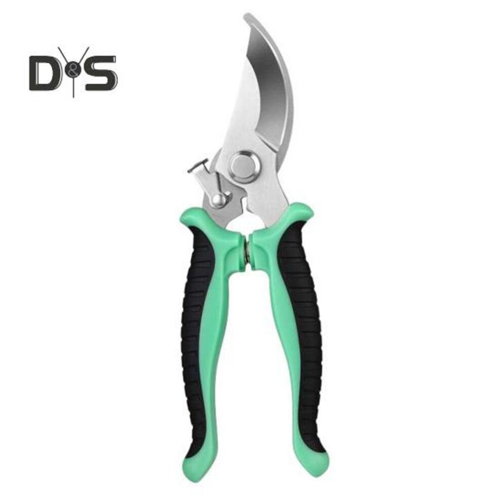 (green) Garden Pruning Shears Stainless Steel Gardening Shears Tree Branch Cutter Snips Sharp Scissors for Cutting Flower Hedge Stem