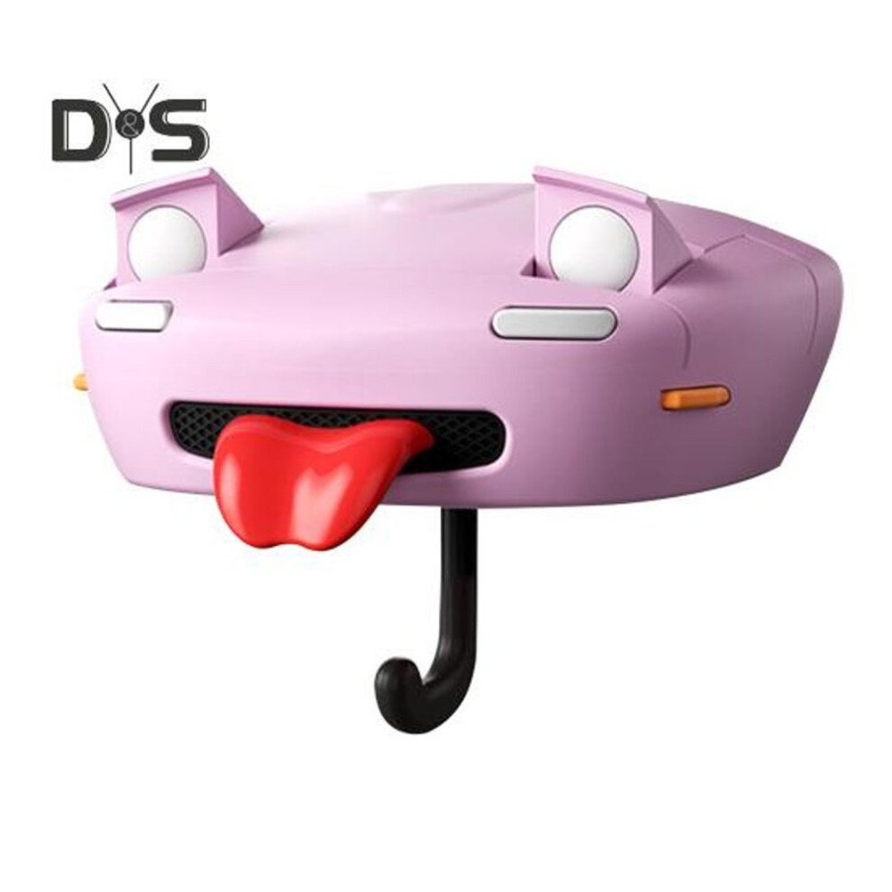 (pink, Without Light) Retro Car Key Holder Easy to Install Wall Mount Car Headlights Keychain Holder Key Hanger Room Accessories