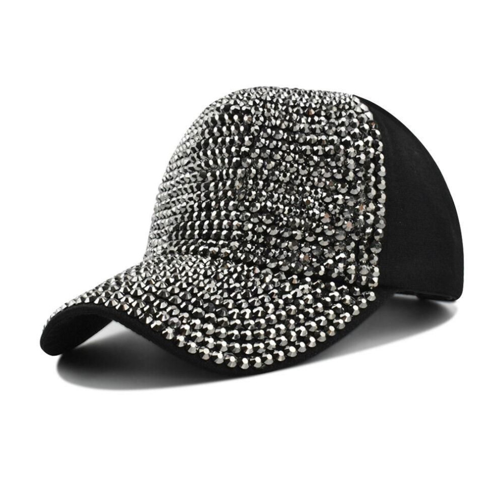 (08) Fashion Adjustable Luxury Shiny Sequins Cap Sunscreen Hats Rhinestones Baseball Caps Baseball Hats