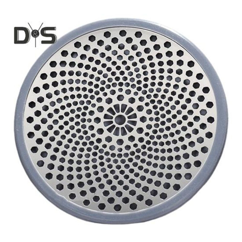 (as the picture, D) Stainless Steel Floor Drain Filter Hair Catcher With Silicone Ring Rust-resistant Bathroom Sink Strainer Shower Drain Hair Trap Stopper