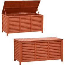Wooden Outdoor Garden Storage Box with Lid 250L Lockable Patio Chest