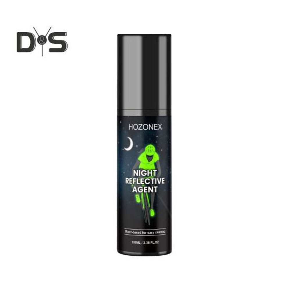 (green) 100ML Night Reflective Spray Agent High Visibility Outdoor Running Cycling Bike Clothes Warning Glow-in-the-dark Night Lighting Fluorescent Paint