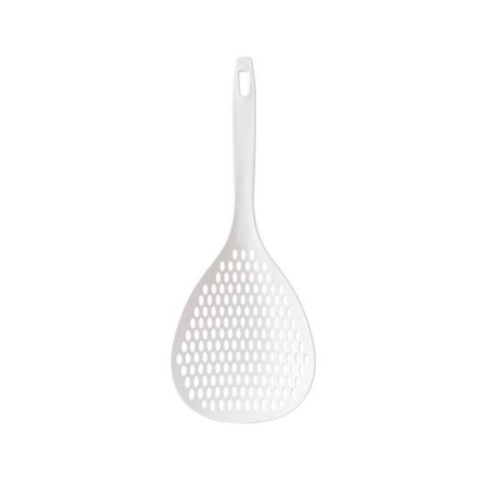 (white) Scoop Colander High-temperature Resistance Quick Leaking Household Slotted Spoon