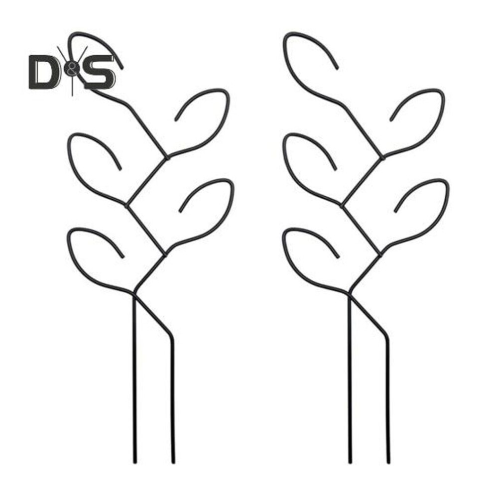 (as the picture, 2pcs) Leaf Shape Garden Trellis Metal Coated Stake Trellis Planter Plant Support Stake For Monstera Climbing Plant Potted Plants Houseplants