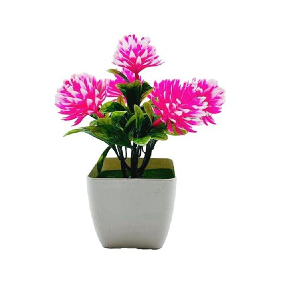 (pink) Artificial Potted Flowers Wedding Arrangement Plastic Reception Desk Simulation Bonsai