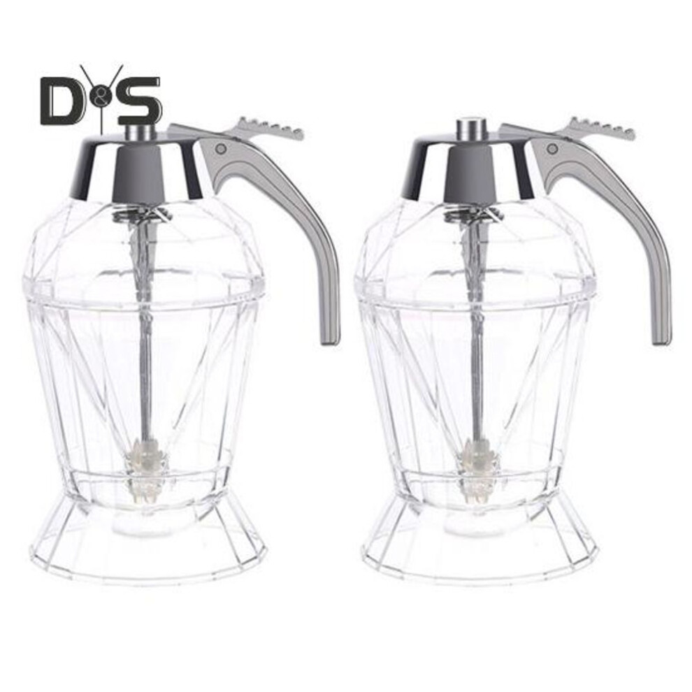 (as the picture, 2pcs) 2/3pcs Maple Syrup Dispensers Honey Jars With Stand Handle Design Large Capacity Bpa Free No Drip Honey Holders