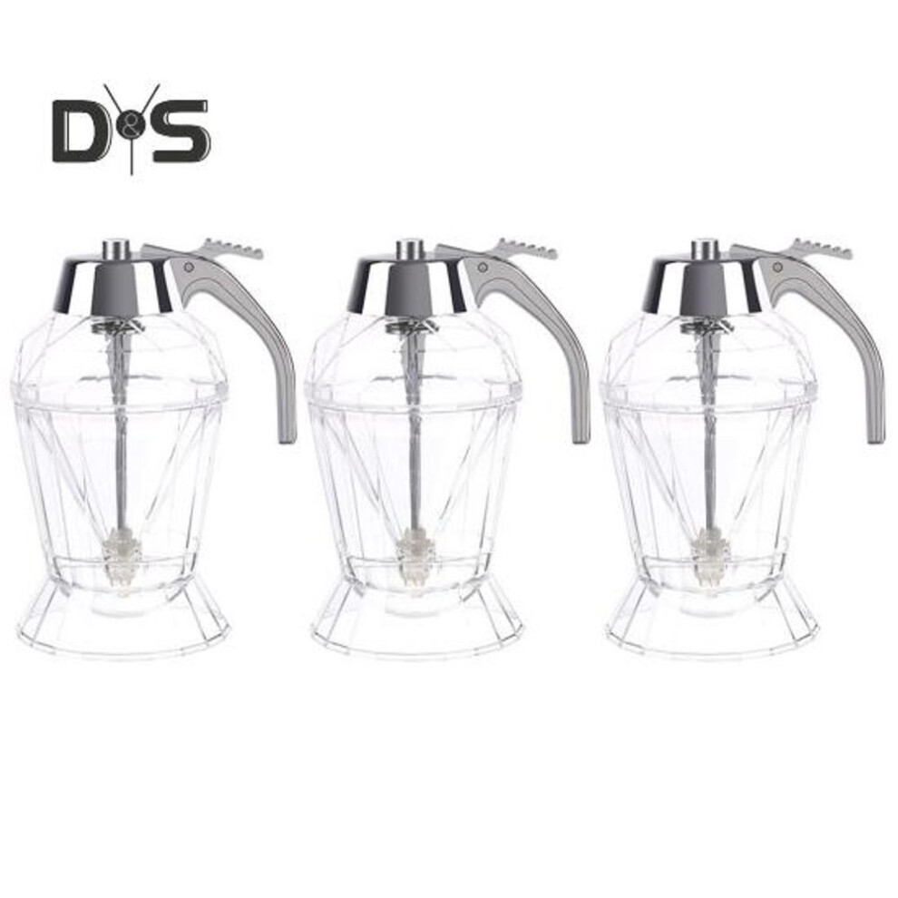 (as the picture, 3pcs) 2/3pcs Maple Syrup Dispensers Honey Jars With Stand Handle Design Large Capacity Bpa Free No Drip Honey Holders