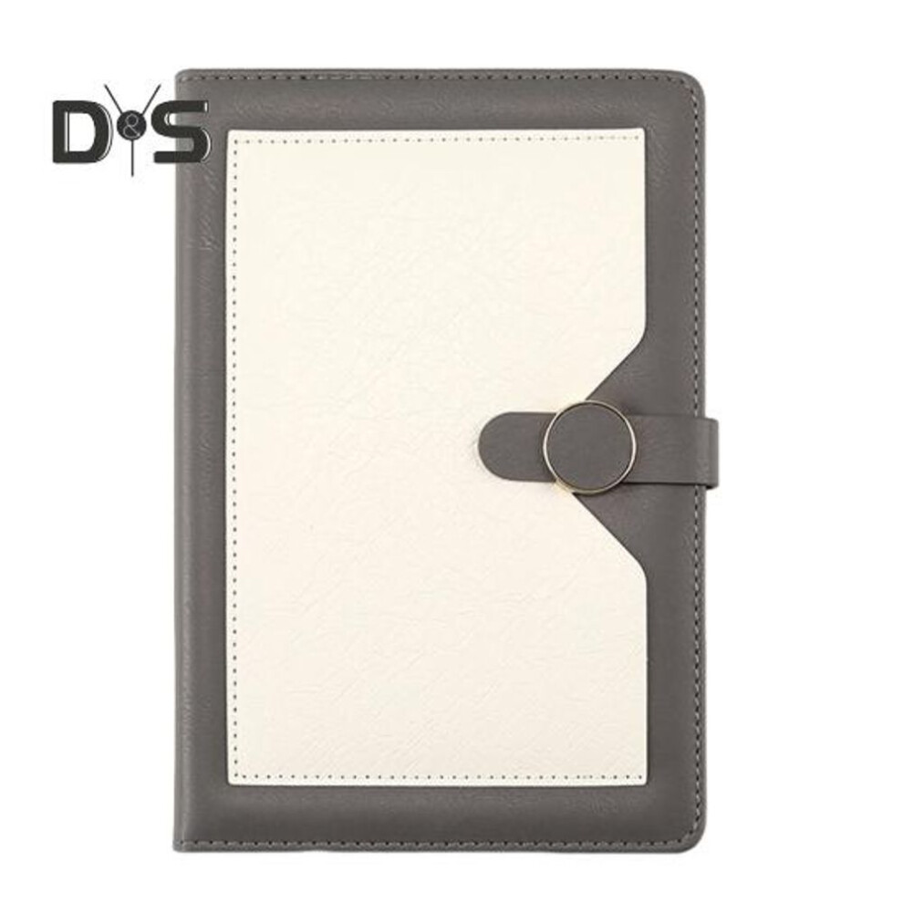(grey, A5) A5 Faux Leather Journal For Men Women Lined Hardback Notebook With Magnetic Buckle For Travel Business Office School Home