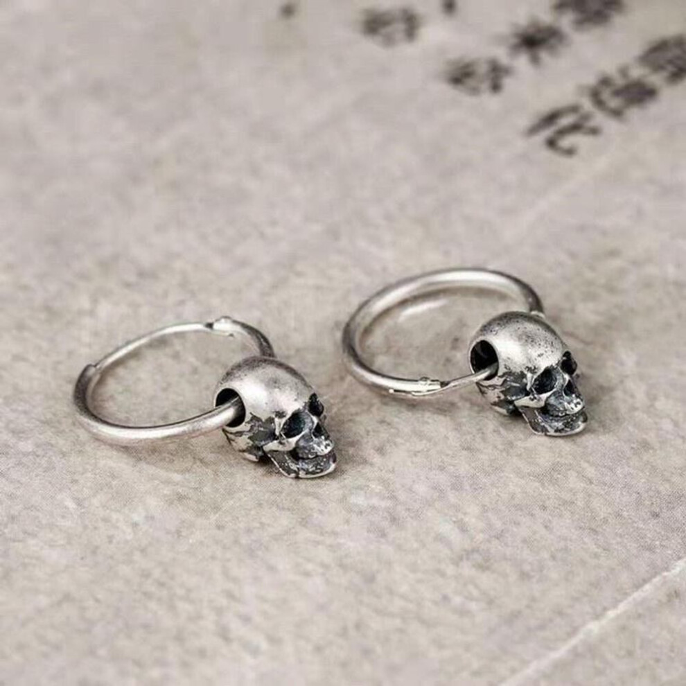Vintage Fashion Punk Skull Head Lady Earring Jewelry Gothic Series Hypoallergenic Punk Ladies Temperament Earrings