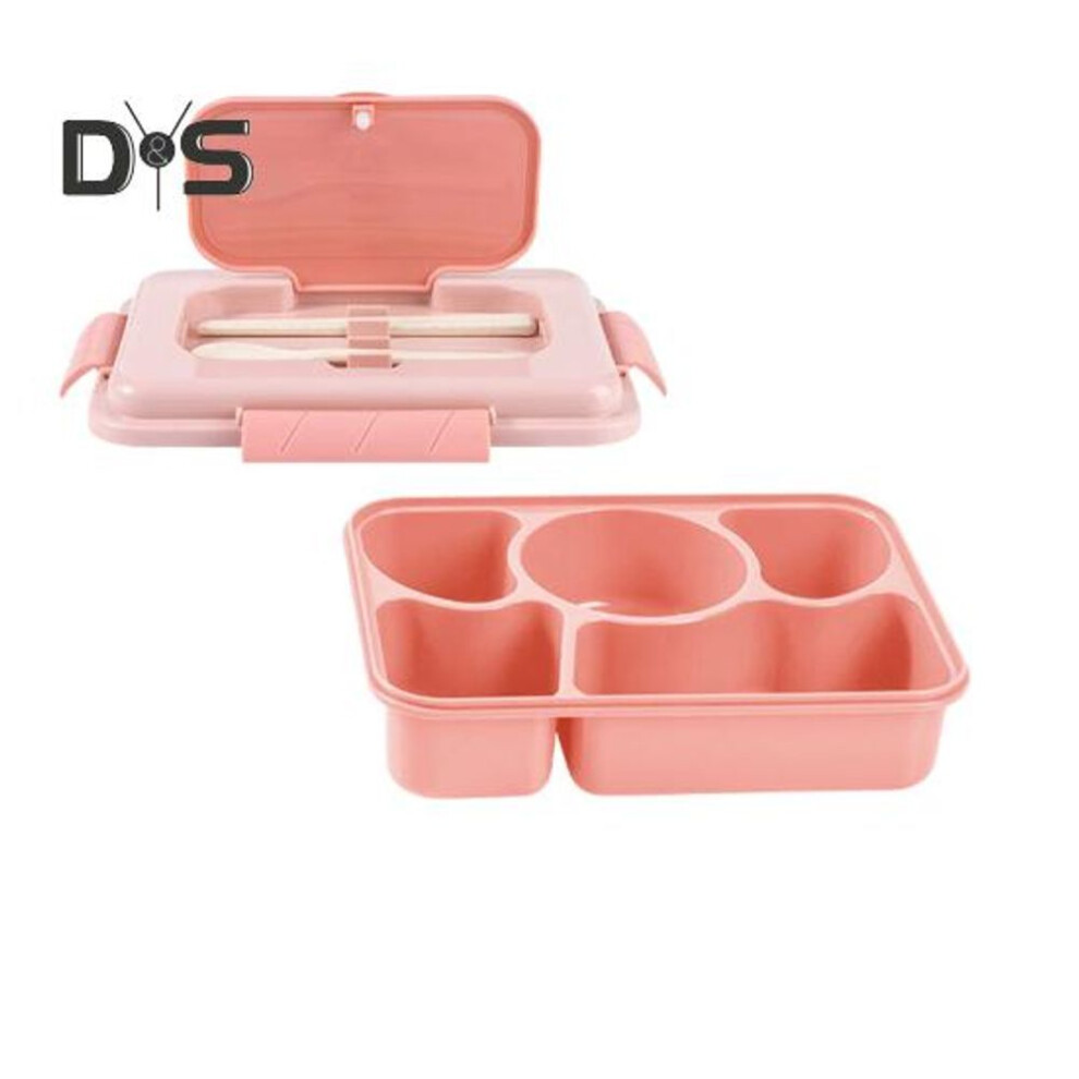 (pink, B) Bento Lunch Box With Leakproof Sauce Box Multi-compartment Snack Box Meal Prep Containers For School Office Picnic