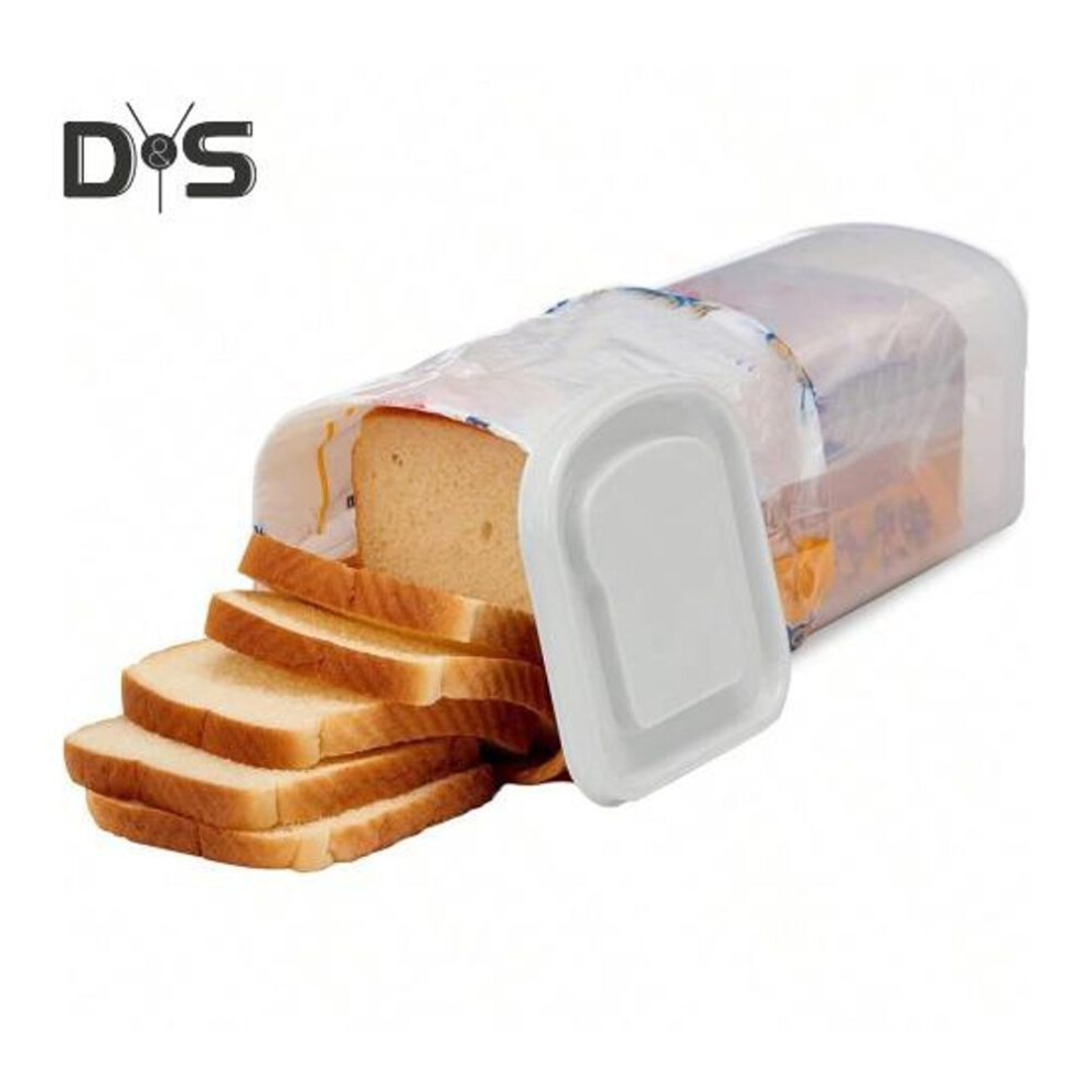 (white) Bread Toast Storage Box With Airtight Lid Freshness Bread Storage Container Multifunctional Bread Loaf Dispenser Plastic Sandwich Bread Keeper For
