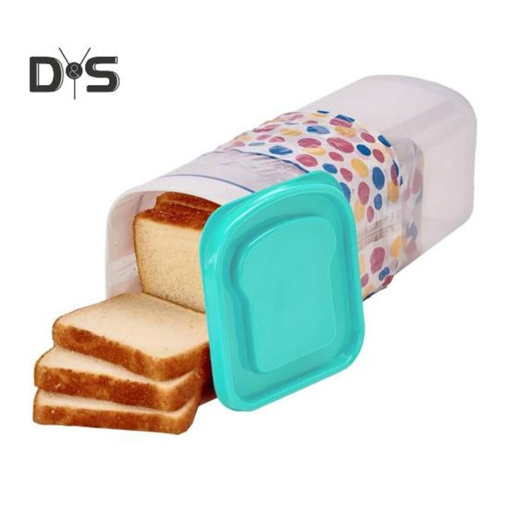 (green) Bread Toast Storage Box With Airtight Lid Freshness Bread Storage Container Multifunctional Bread Loaf Dispenser Plastic Sandwich Bread Keeper For
