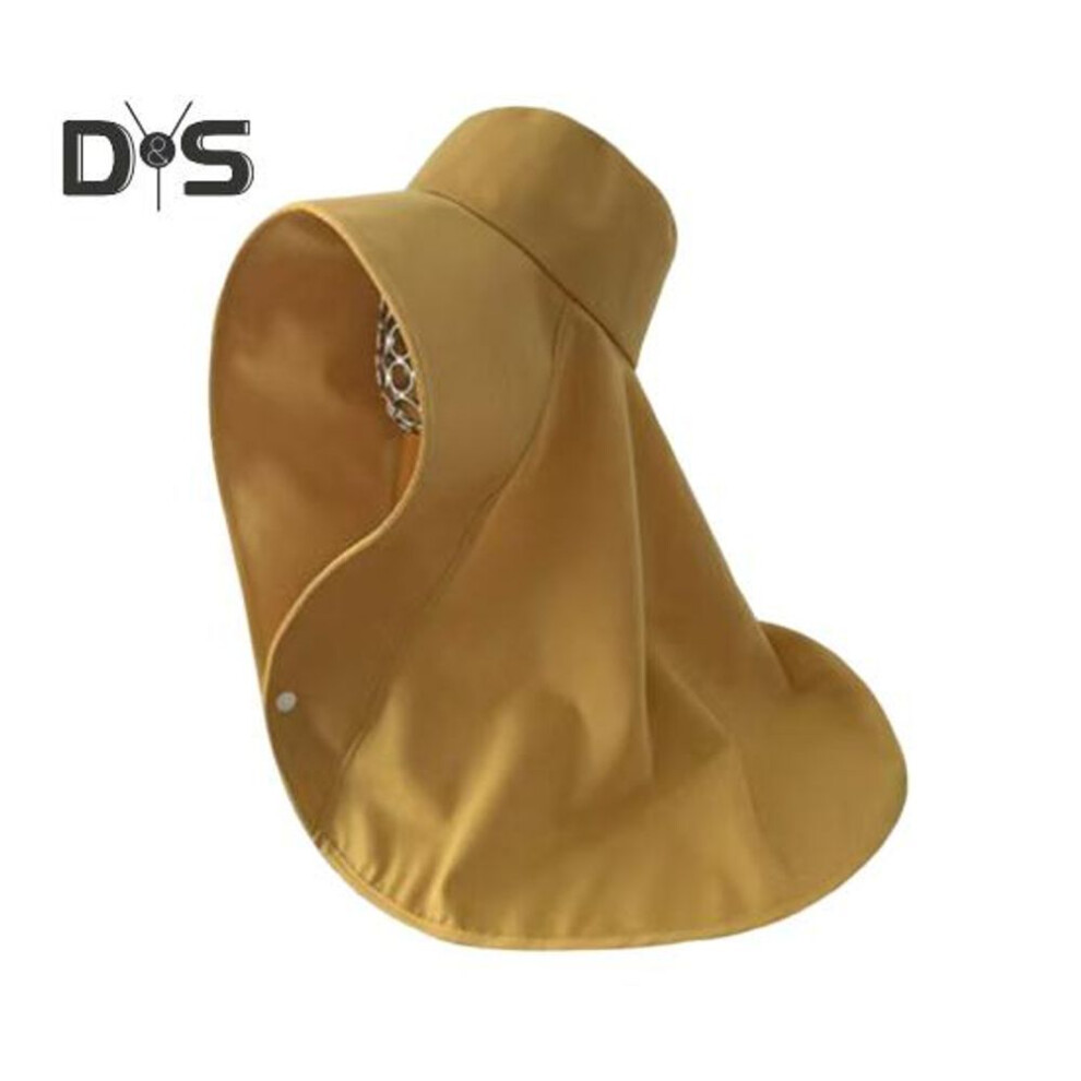 (yellow) Women Sun Protection Hat Wide Brim Shawl Sun Hat with Neck Flap Outdoor Fishing Visor Hat Summer Beach Buckle Hat for Hiking