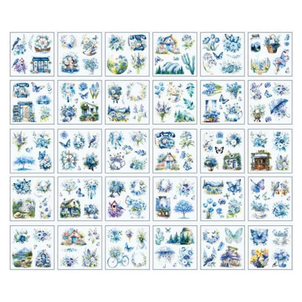 (as the picture, B) Transparent Stickers Book Various Sizes Easy to Use Stickers Journaling Scrapbook Collage Decal Junk Journaling Supplies