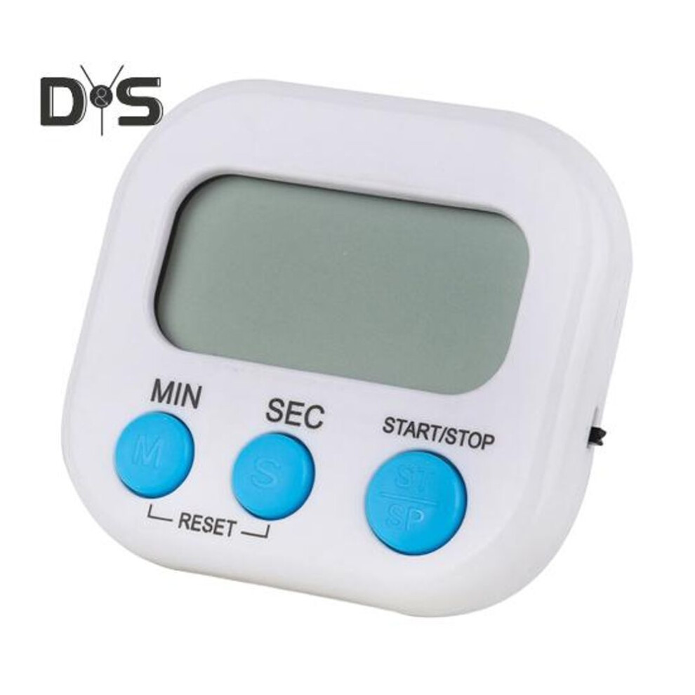 (white) Magnetic Digital Timer For Teachers Kids Classroom Timer With Stand Hook Durable Easy-to-read Display Set Buttons Kitchen Timer