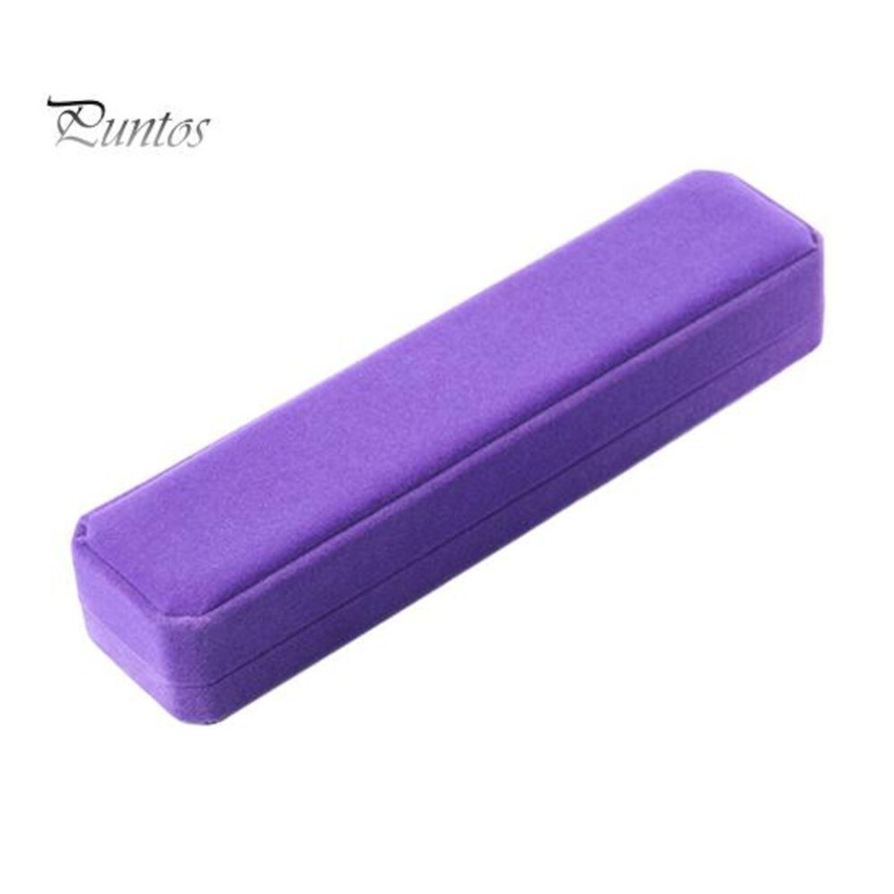 (purple) Velvet Necklace Gift Box Jewelry Storage Gift Box Dust-proof Flip-top Design Bracelets Necklaces Anklets Jewelry Presentation Box