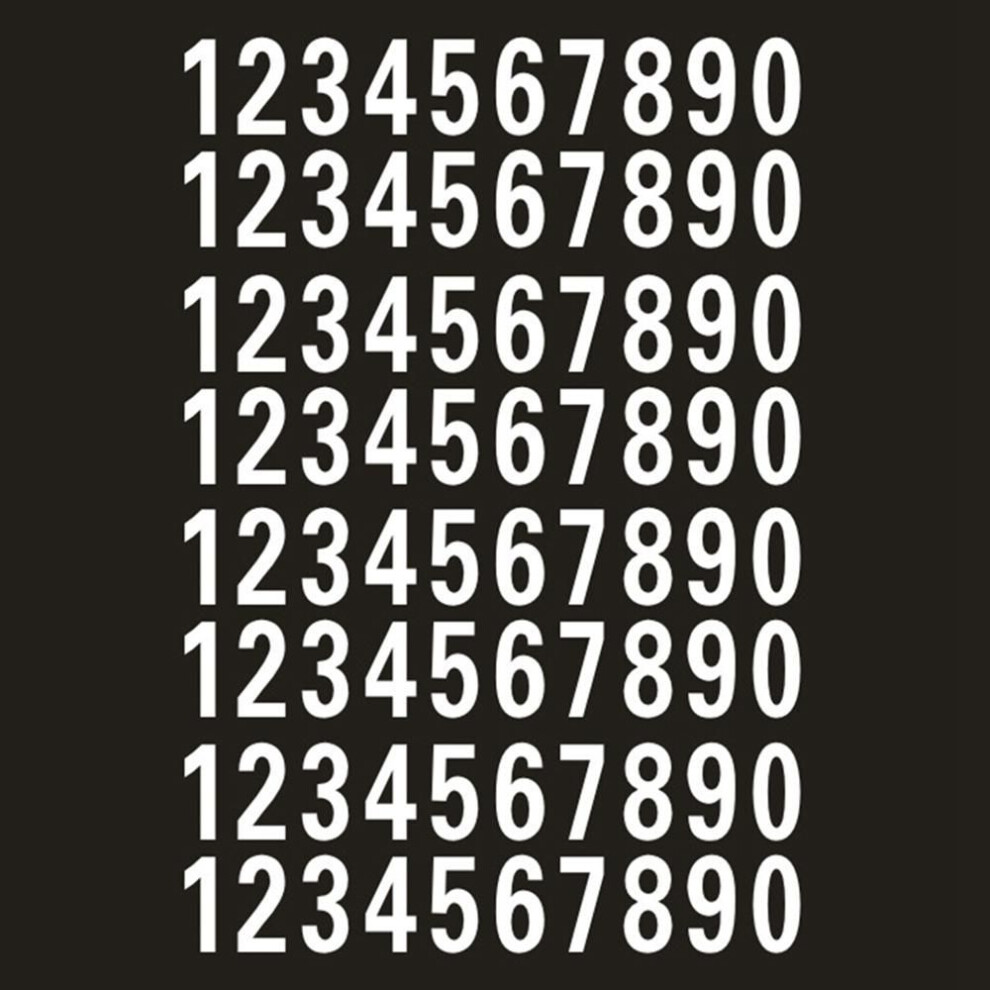 (white, 2inch) Waterproof Scrapbooking Supplies Number Sticker Mailbox Decal Address Numbers Mailbox Sticker