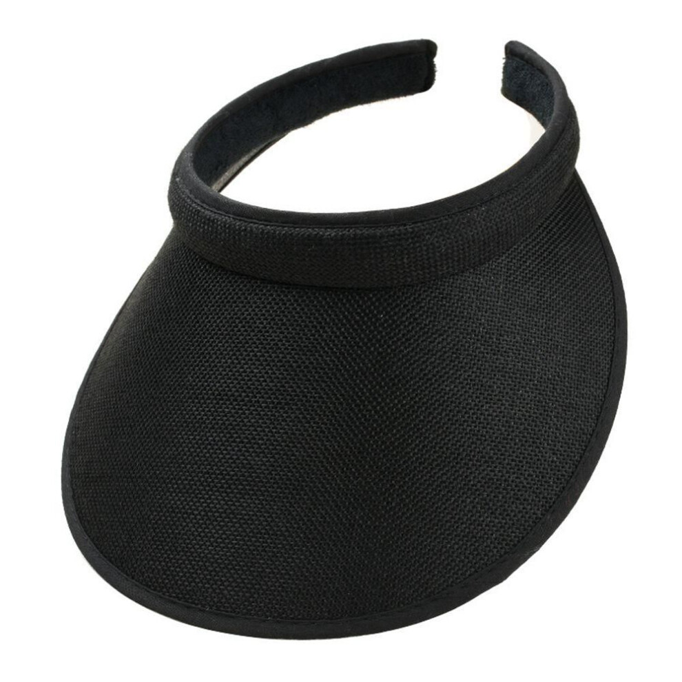 (black) Summer Women's Fashion Wide Brim Suncap Foldable Visor Hat Beach Hats Sun Hat Straw Cap