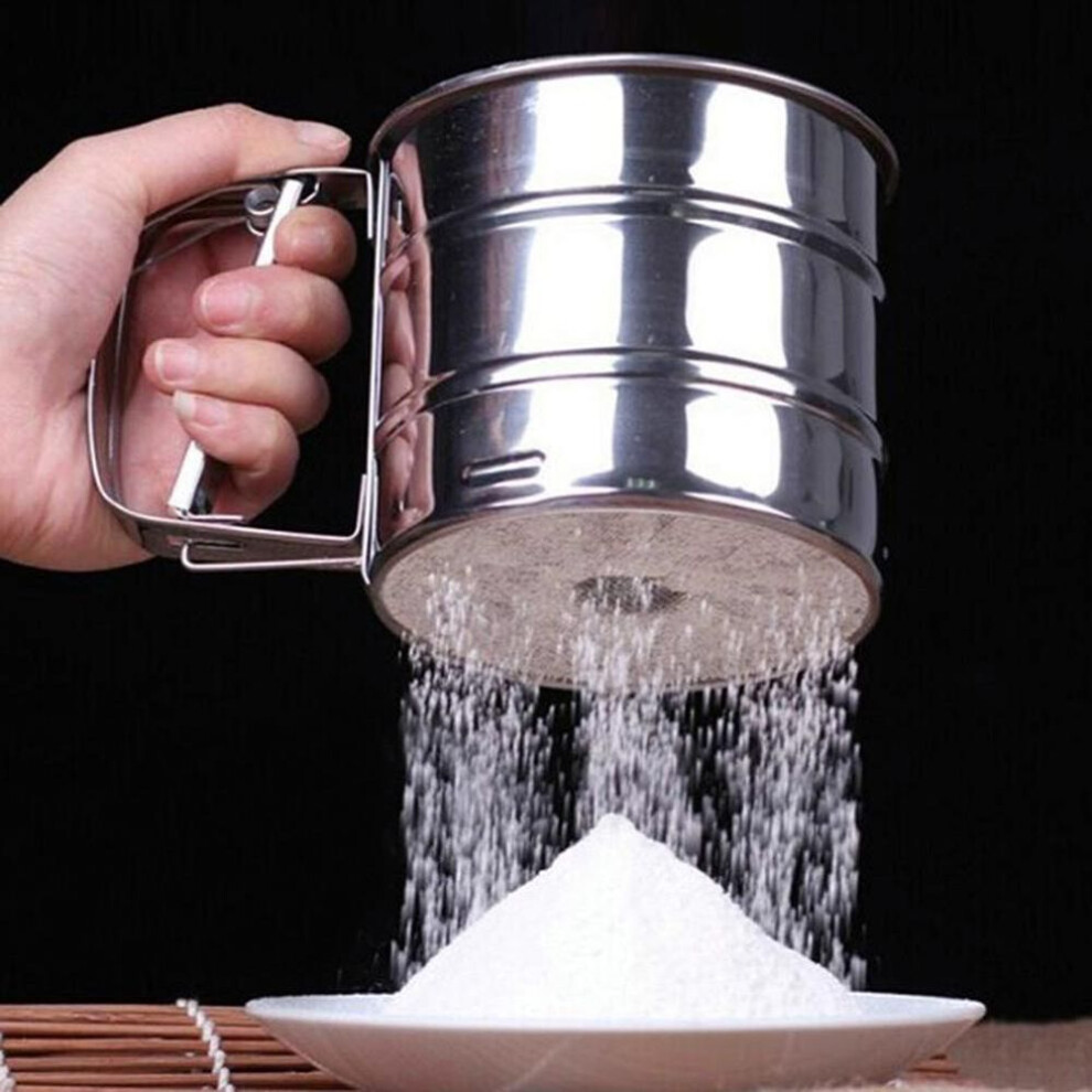 Powder Flour Sieve Cup Mesh Strainer Baking Gadget Tool