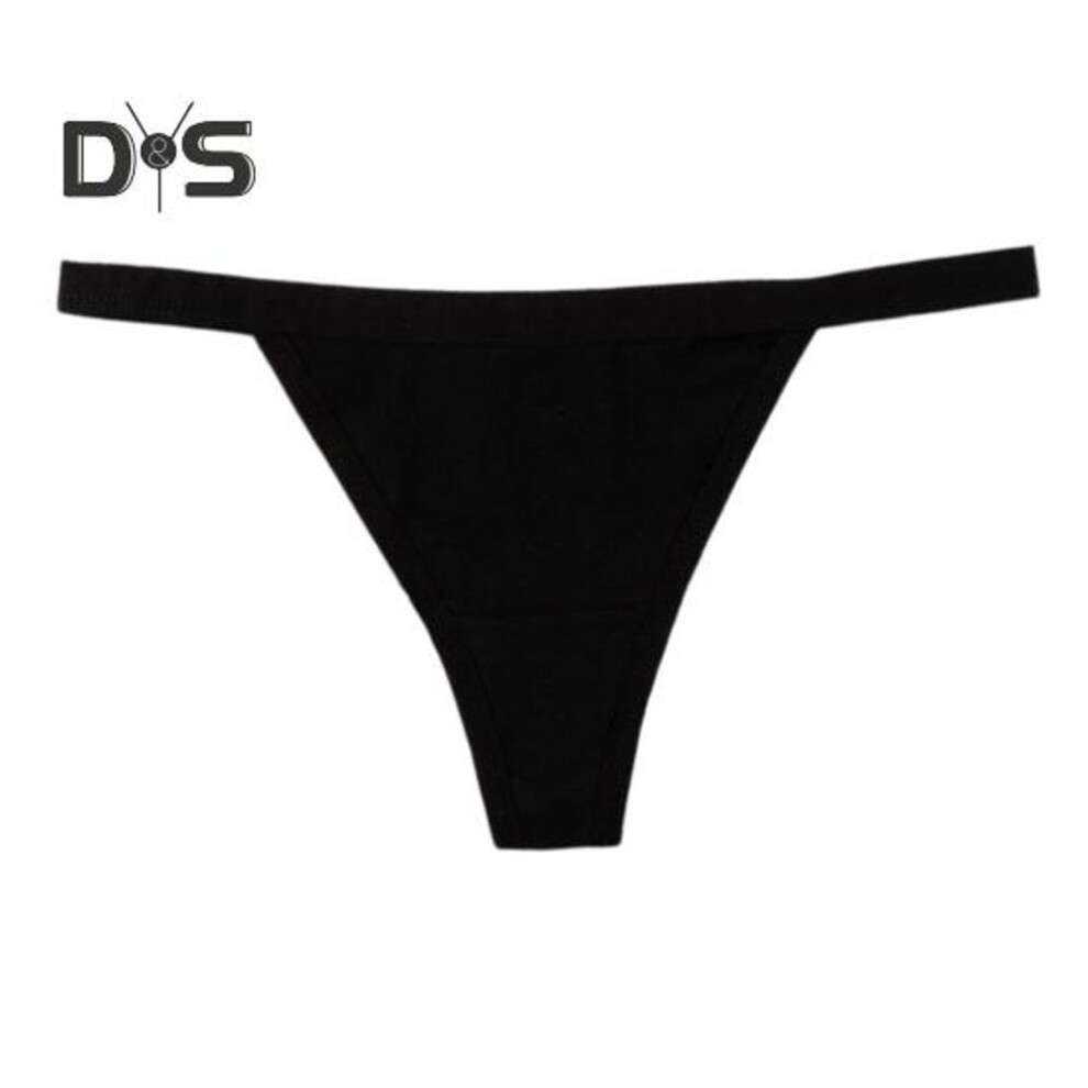 (black, L) Women Thong Solid Color Slim Fit Mid Waist Cotton Crotch G-string Elastic Briefs Seductive Panties Female Underwear Intimate Clothes For Honeymoons