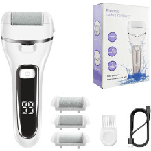 (White) Electric Foot File Callus Remover Pedicure Tools Professional Foot Dead Skin Remover Foot Grinder