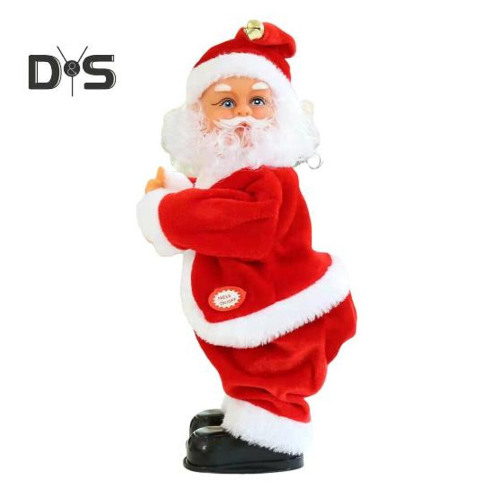 (as the picture, A) Electric Santa Claus Twerking Elderly Doll Buttock Shaking Xmas Figurine Dancing Christmas Music Toy For Party Supplies Christmas Decor