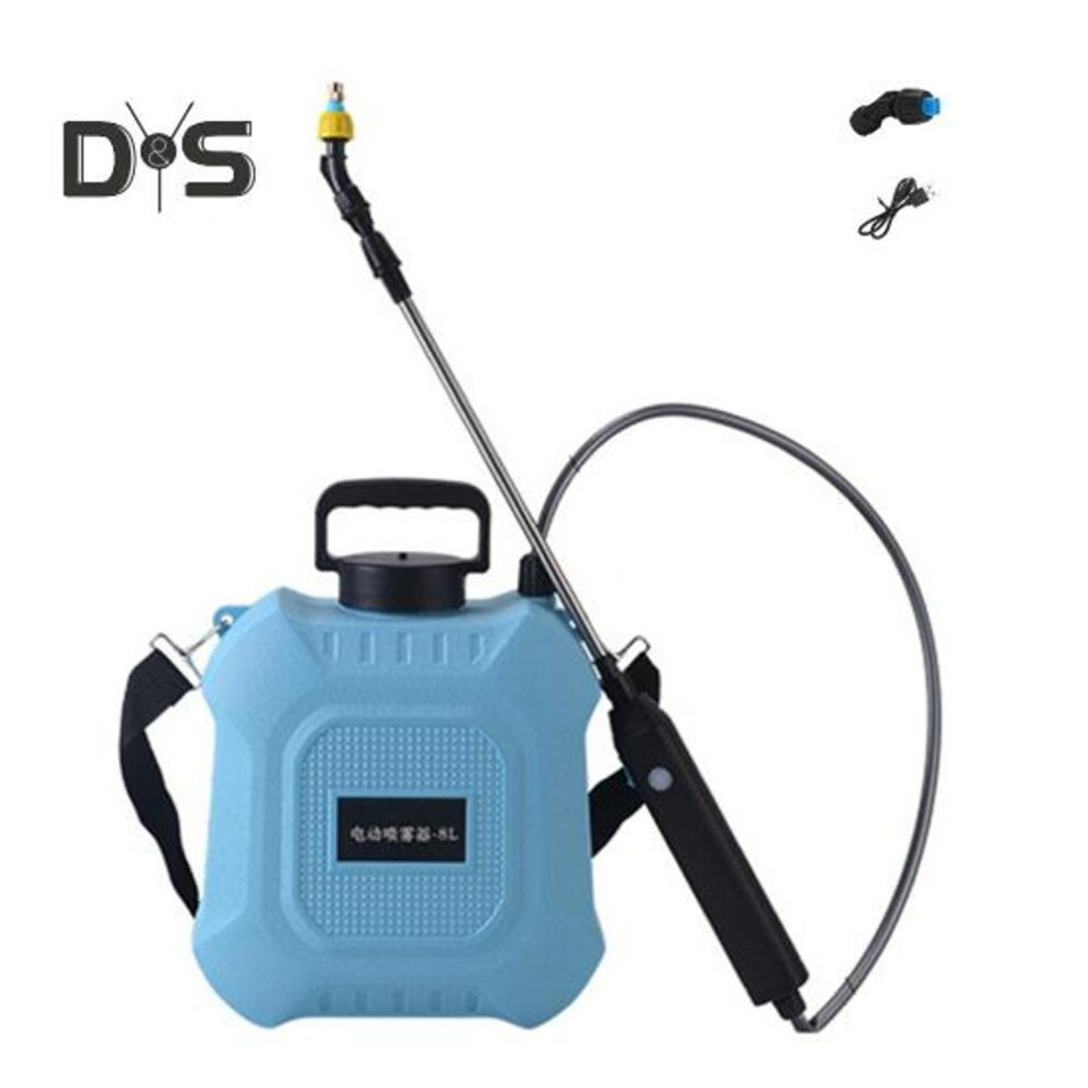 (as the picture, 8L) 5l/8l Garden Electric Sprayer Backpack Sprayer With Shoulder Strap Telescopic Wand 2 Nozzles Battery Powered Sprayer For Lawn Yard Maintenance
