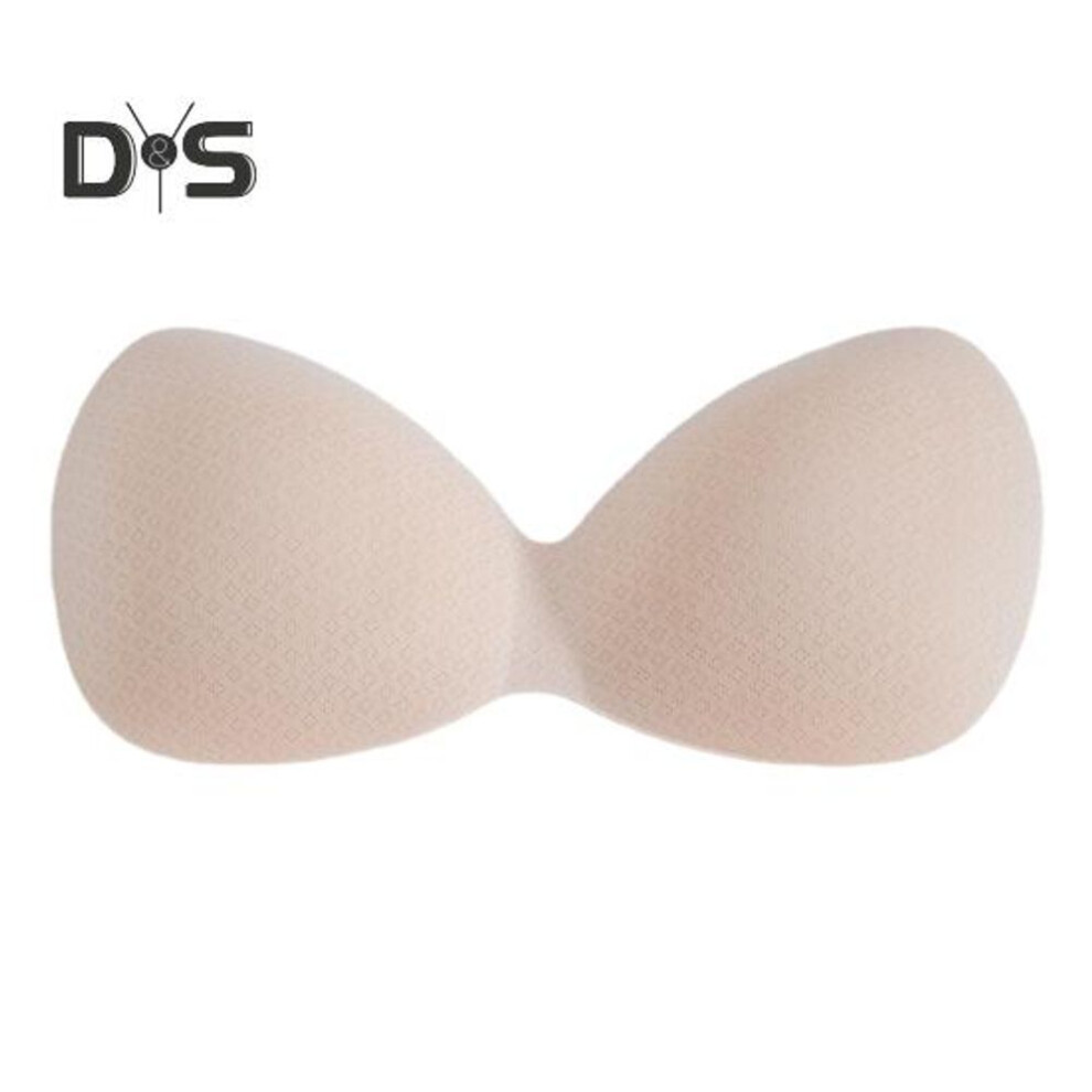 (beige, L) Bra Pad 0.1cm Ultra Thin Good Breathability Bra Insert Triangle Sponge Push Up Bra Pad Women Invisible Insert Swimsuit Bikini Breast Enhancers Chest